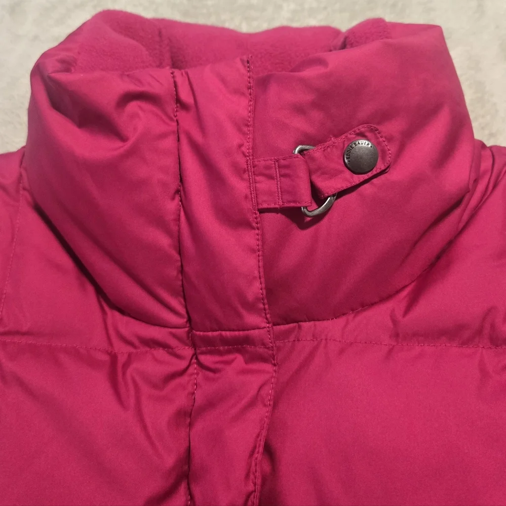 Eddie Bauer Women's Fuchsia Premium Goose Down Puffer Vest Sz S Outdoor Hiking - Picture 4 of 9